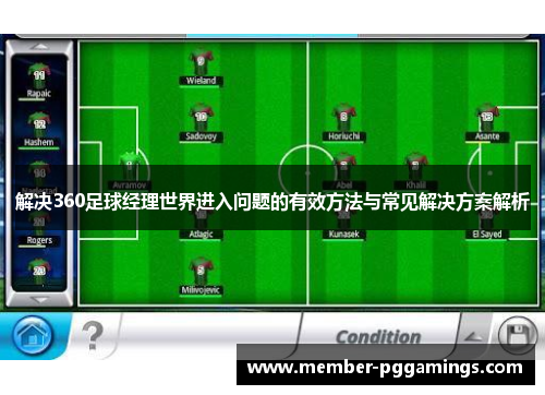 解决360足球经理世界进入问题的有效方法与常见解决方案解析 解决360足球经理世界进入问题的有效方法与常见解决方案解析